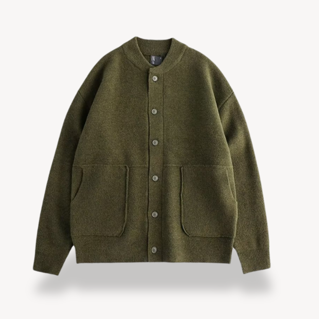Heren Cardigan Gebreid Wol Met Knoopsluiting Casualstijl 3