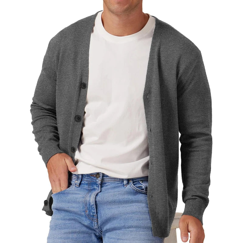 Heren Cardigan Vintage Lange Mouwen Gebreid Casual Materiaal 4