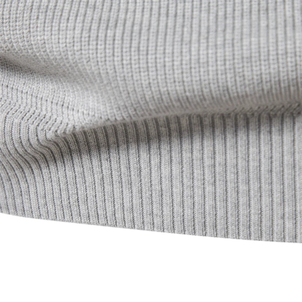Heren Cardigan Zipper Casual Katoen Hoog Col 5