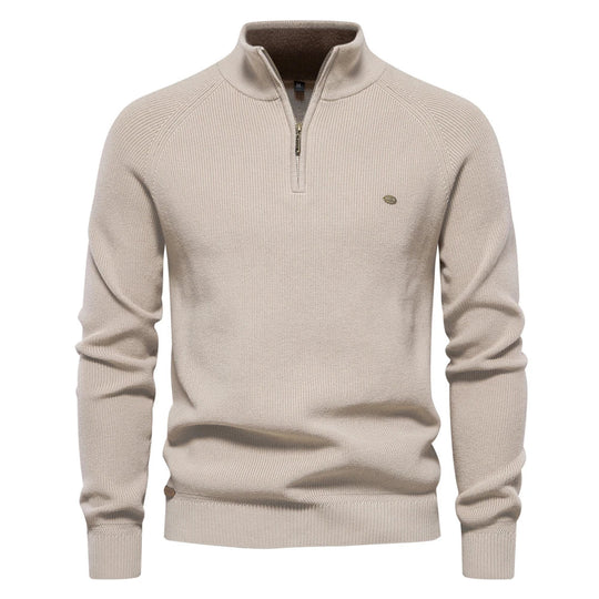 Heren Cardigan Zipper Casual Katoen Hoog Col 6