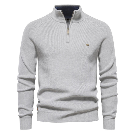 Heren Cardigan Zipper Casual Katoen Hoog Col 7