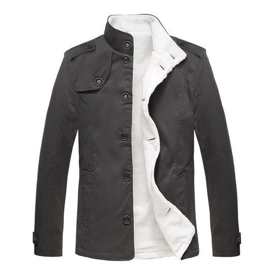 Heren Casual Fleece Gevoerde Jas 0