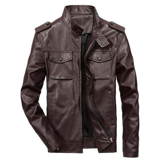 Heren Casual Outdoor Jacket met Staande Kraag en Meerdere Zakjes 1