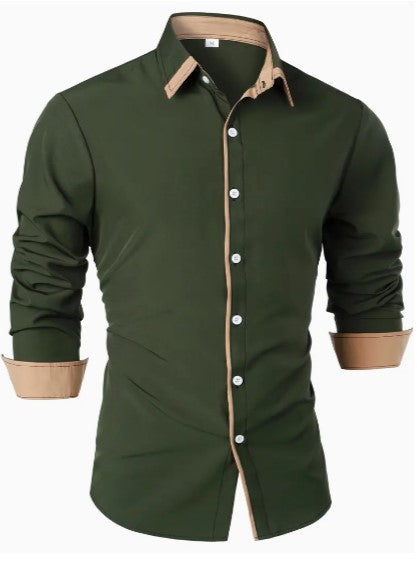Heren Casual Overhemd met Lange Mouwen Ademend 4