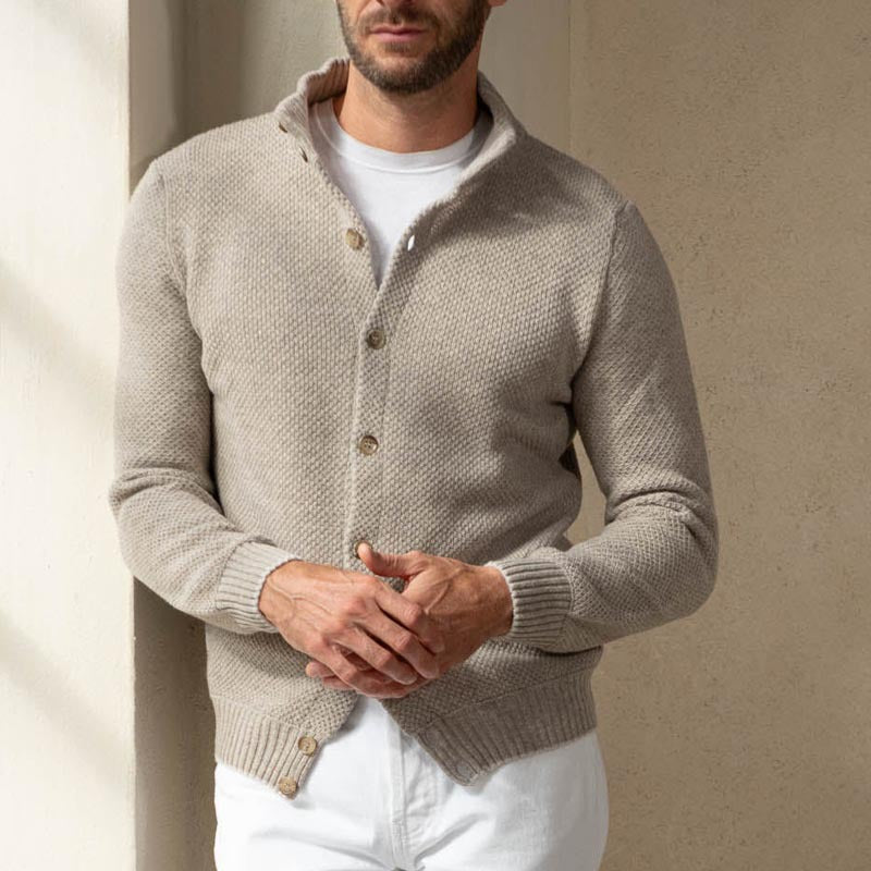 Heren Coltrui Gebreid Met Sjaalkraag Voor Casual En Smart-Casual Gelegenheden 1