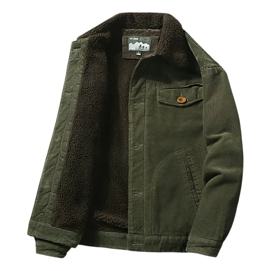 Heren Corduroy Jas met Padded Binnenvoering 0