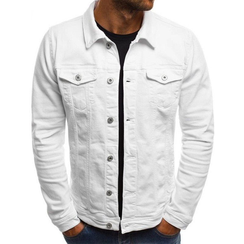 Heren Denim Jasje Regular Fit Met Knopen 0