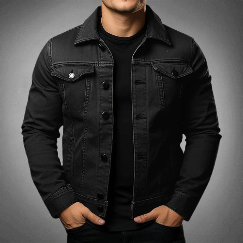 Heren Denimjacke Moderne Pasvorm Casual Style 2