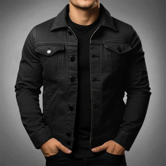 Heren Denimjacke Moderne Pasvorm Casual Style 2