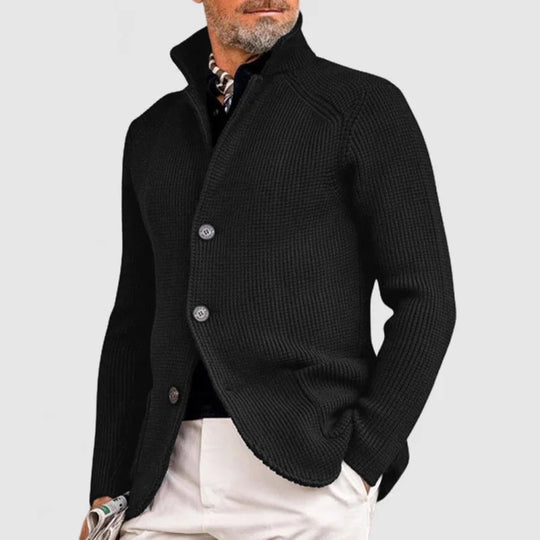 Heren Gebreide Cardigan Met Knopen 1
