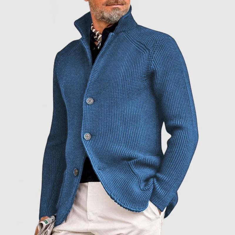 Heren Gebreide Cardigan Met Knopen 3