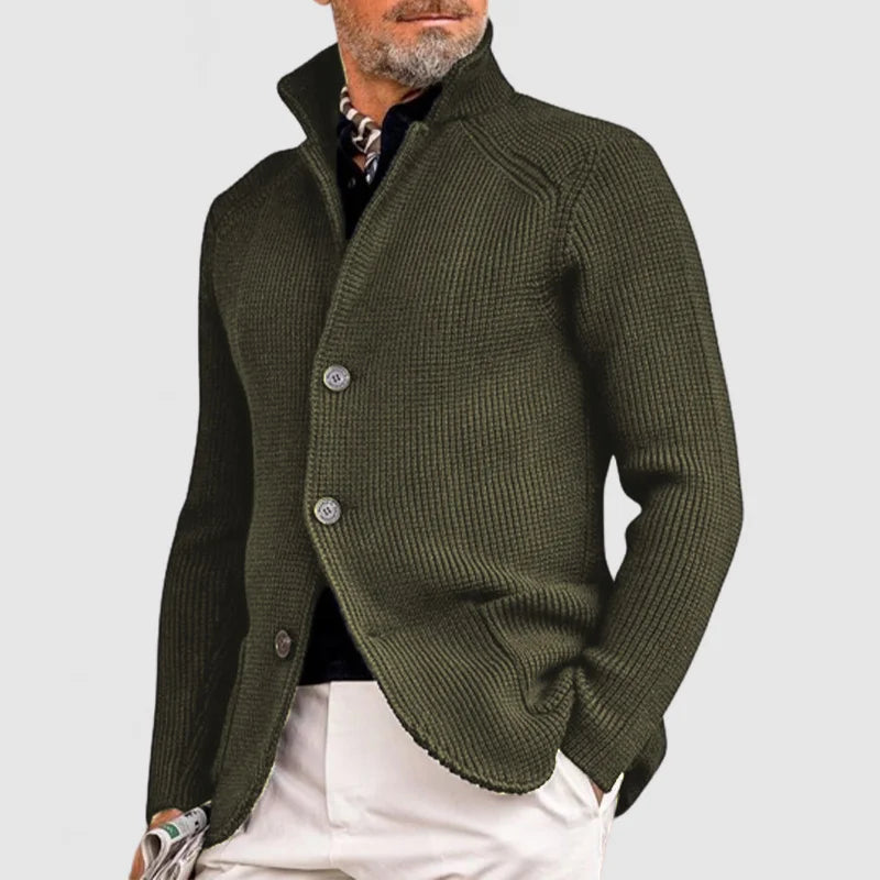 Heren Gebreide Cardigan Met Knopen 6
