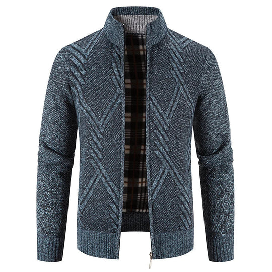 Heren Gebreide Cardigan met Patchwork Ontwerp 9