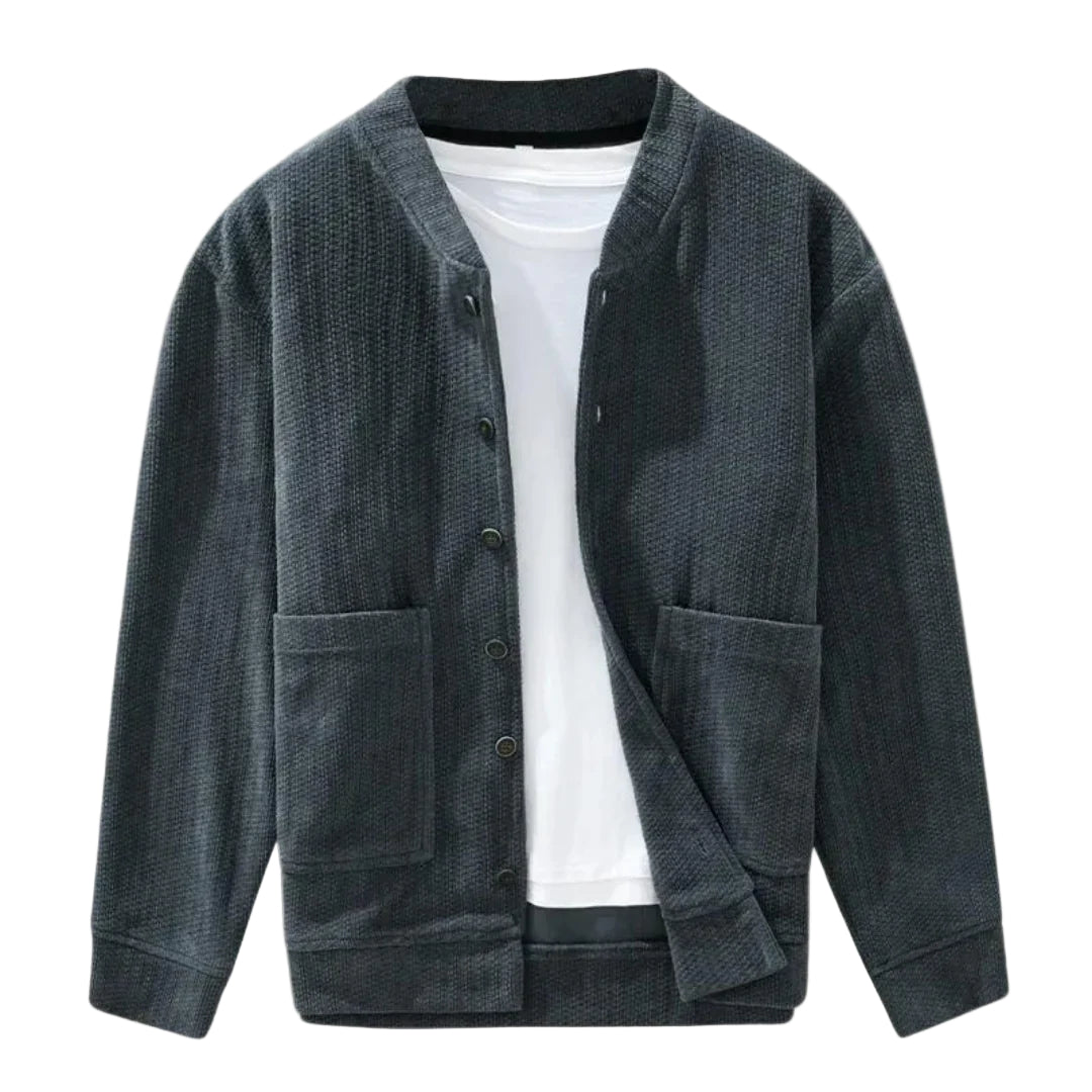Heren Gebreide Cardigan met Textuur 1