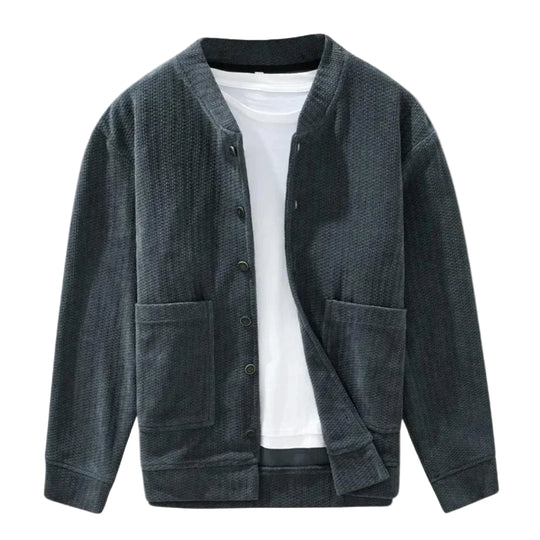 Heren Gebreide Cardigan met Textuur 1