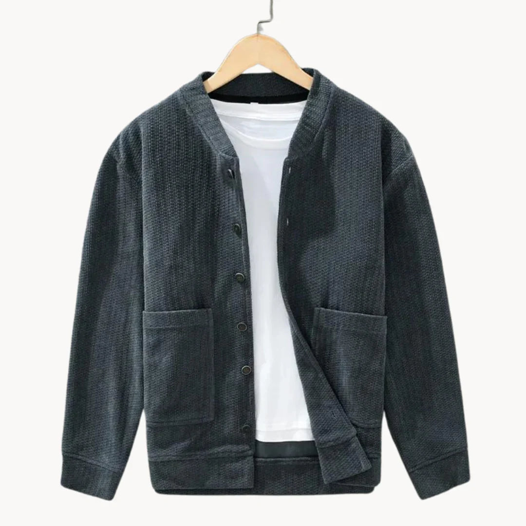 Heren Gebreide Cardigan met Textuur 2