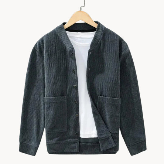 Heren Gebreide Cardigan met Textuur 2