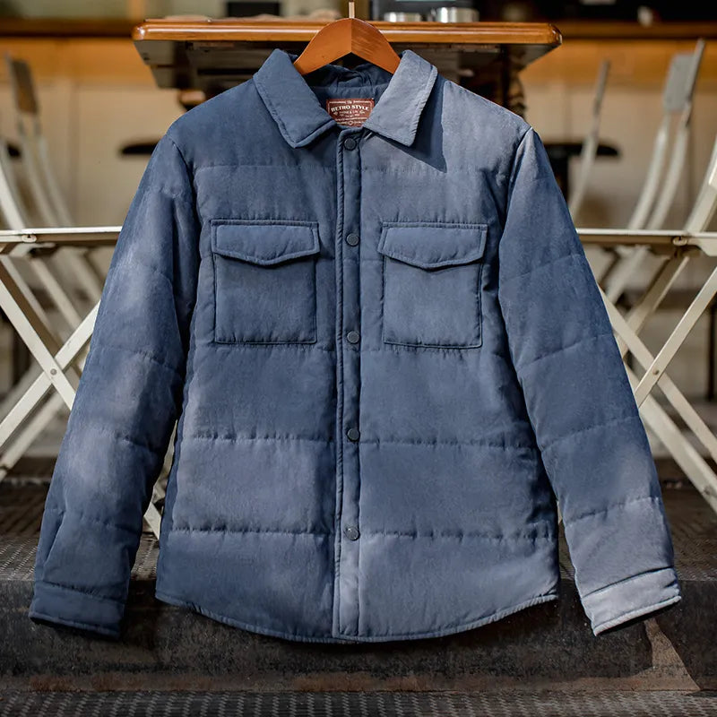 Heren Gequilt Jacket Regular Fit Met Knopen 4