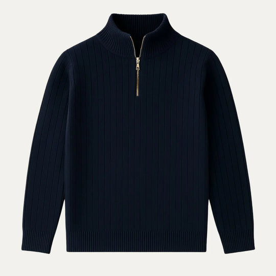 Heren Half Zip Gebreide Trui 2