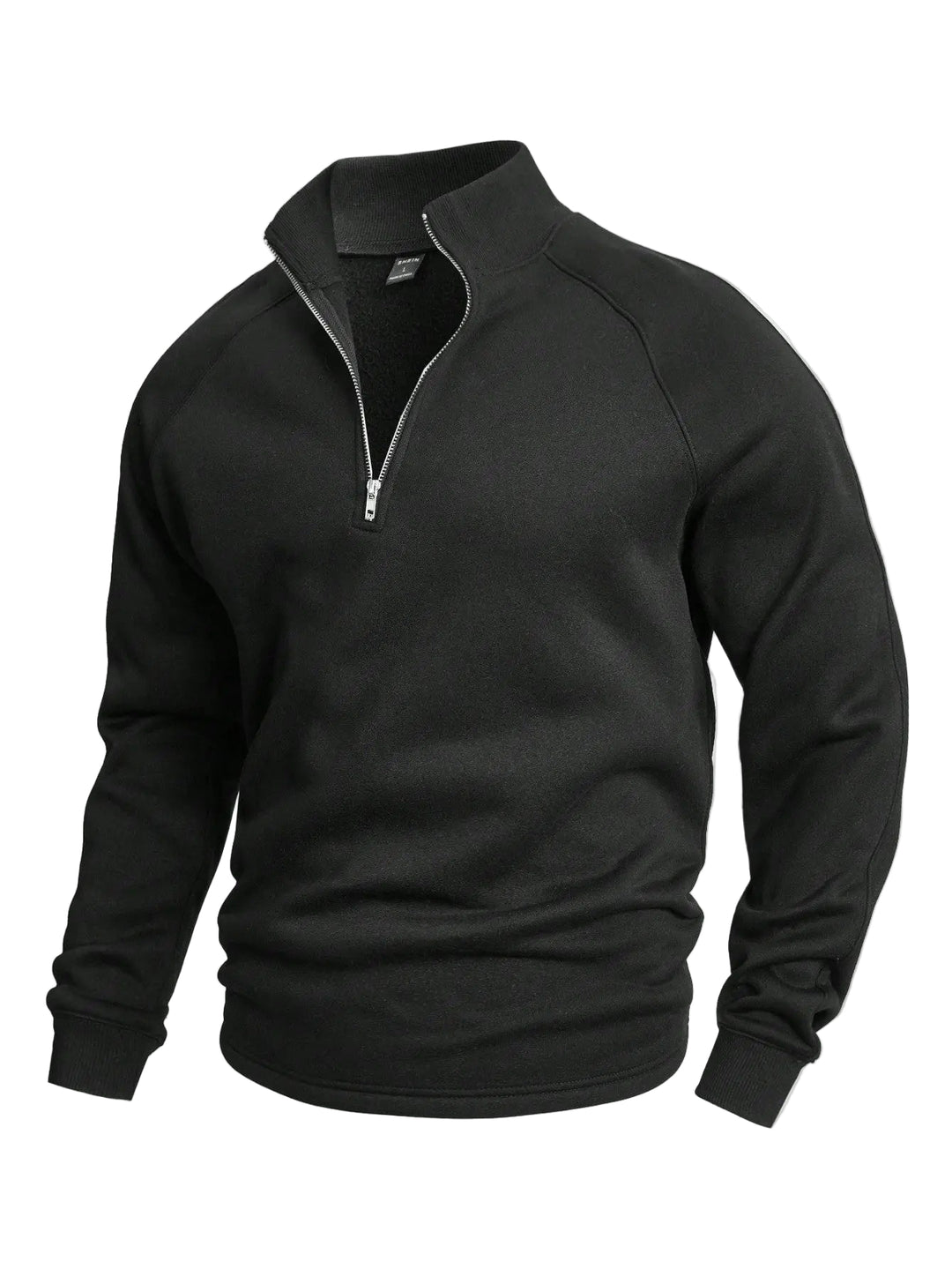 Heren Halv-Zip Trui Comfortabel Casual Katoenmix 0