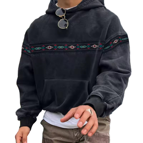 Hanorac pentru bărbați Oversized cu imprimeu retro Casual Streetwear