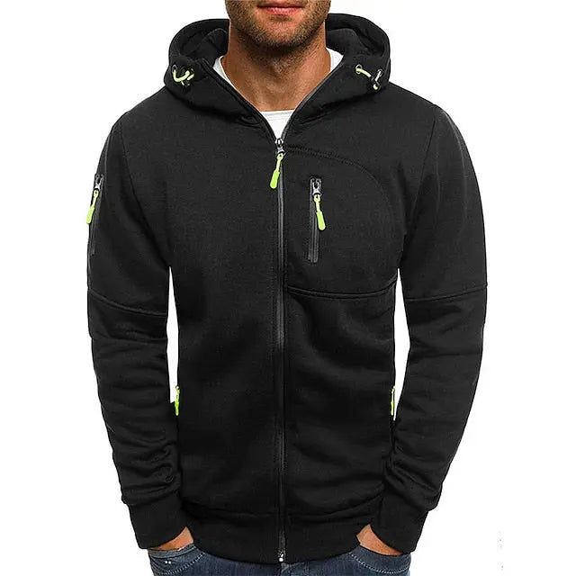 Heren Hoodie met Dubbel-Lagige Kap en Kangaroo Pocket 1