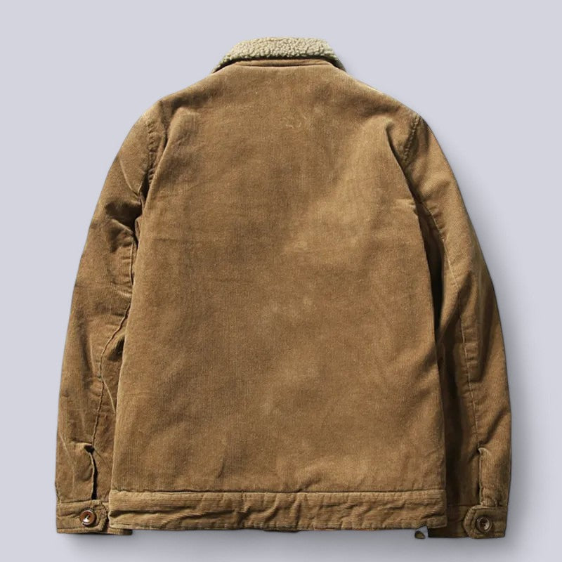 Heren Jas Corduroy Met Padded Binnenvoering Casual Katoen 2