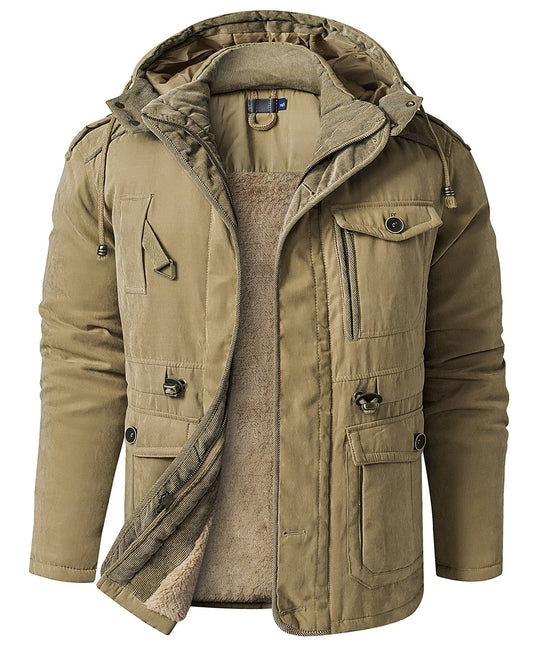 Heren Jas Winter Robuuste Buitenlaag Fleece Binnenvoering 0