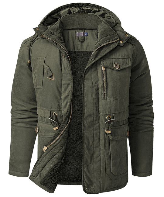 Heren Jas Winter Robuuste Buitenlaag Fleece Binnenvoering 11