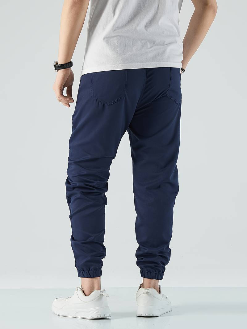 Heren Jogging Broek 4-Weg Stretch Polyester Met Diepe Voorzakken 1