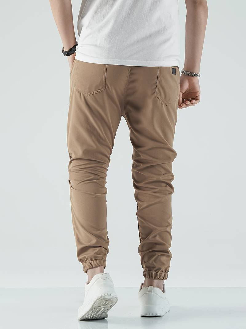 Heren Jogging Broek 4-Weg Stretch Polyester Met Diepe Voorzakken 5