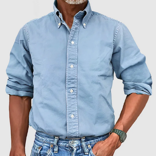 Heren Langarmhemd Casual Stijl Ademend 4
