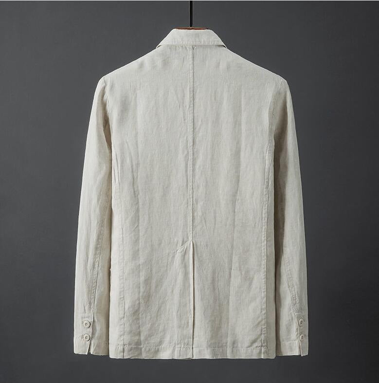 Heren Leinen Blazer Met Smalle Pasvorm 1