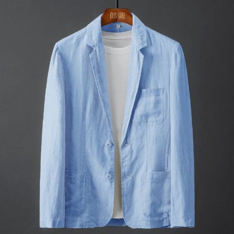 Heren Leinen Blazer Met Smalle Pasvorm 3