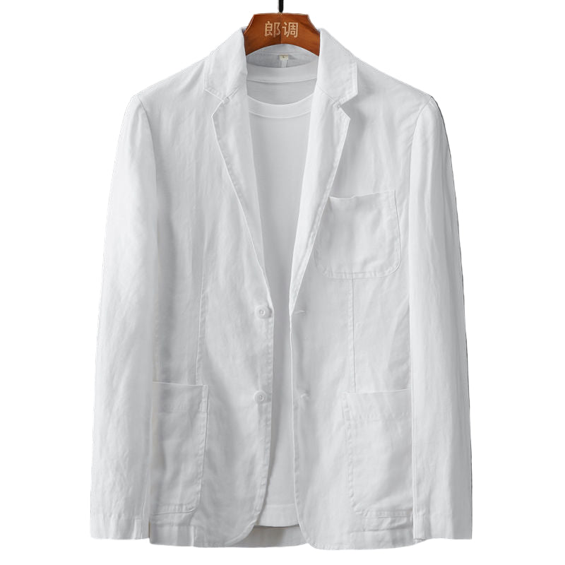Heren Leinen Blazer Met Smalle Pasvorm 5