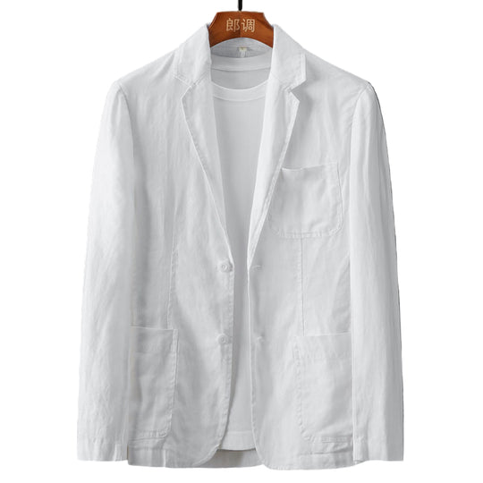 Heren Leinen Blazer Met Smalle Pasvorm 5
