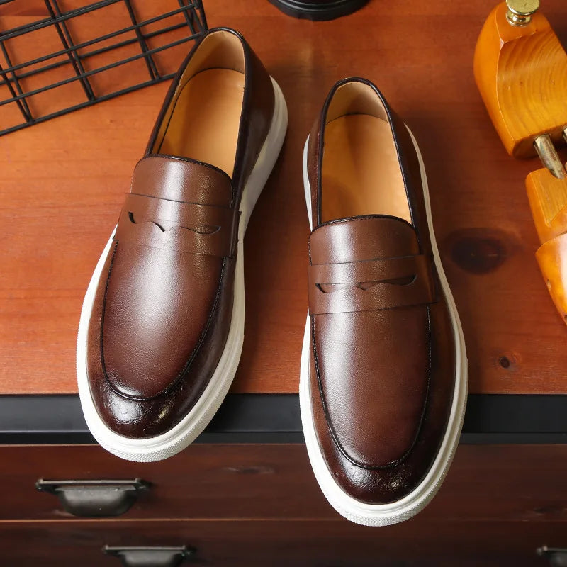 Heren Loafers Monniksband Slangenleer Retro Brits 4
