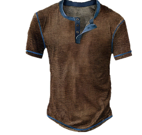 Heren Longsleeve T-Shirt Casual Vintage Stijl Hoogwaardige Stof 0