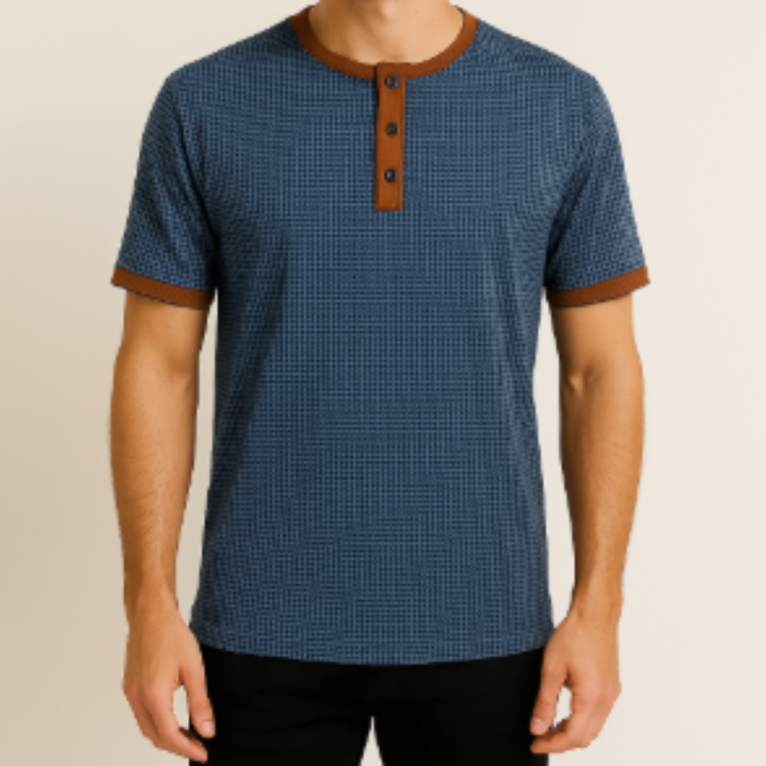 Heren Longsleeve T-Shirt Casual Vintage Stijl Hoogwaardige Stof 1