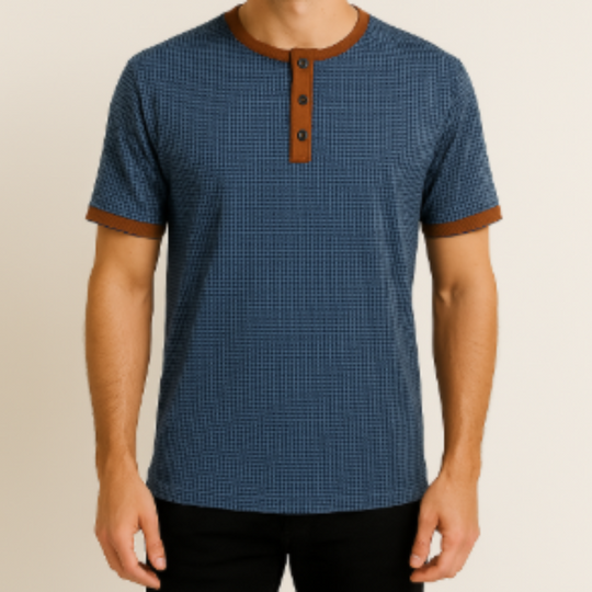 Heren Longsleeve T-Shirt Casual Vintage Stijl Hoogwaardige Stof 1