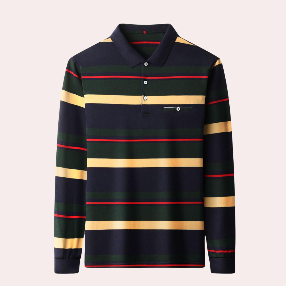 Heren Longsleeve T-Shirt Gestreept Casual Comfortabel 1