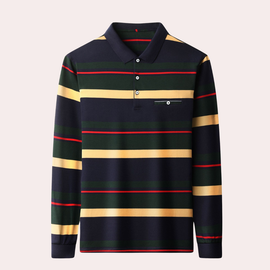 Heren Longsleeve T-Shirt Gestreept Casual Comfortabel 1