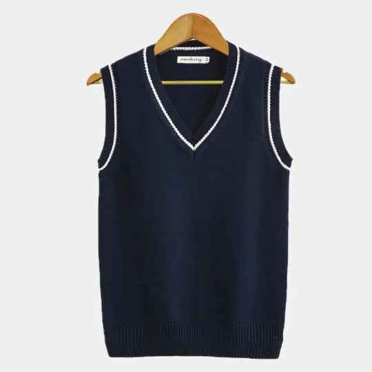 Heren Mouwloze Trui Old Money Stijl 3
