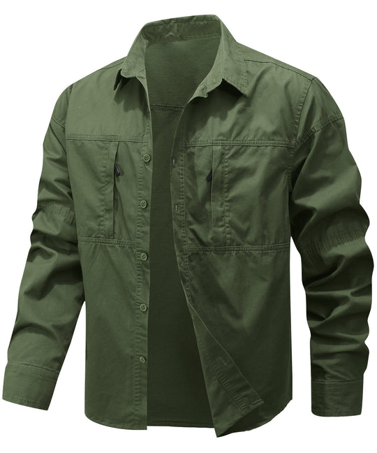 Heren Outdoor Shirt Lichtgewicht Katoen 7