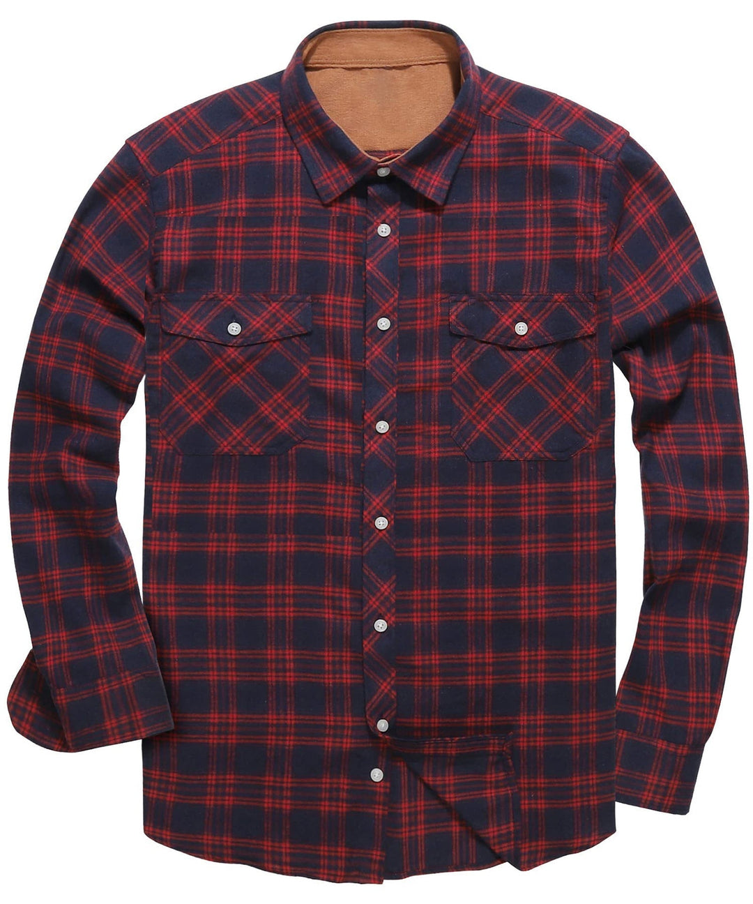 Heren Overhemd Klassiek Ruitpatroon Polyester en Rayon 0