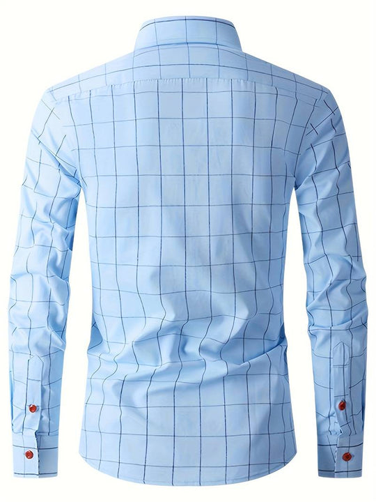 Heren Overhemd Moderne Snit Katoen-Polyester Mix 7