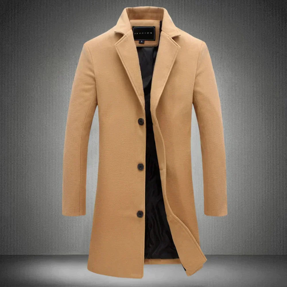 Heren Overjas van Wol met Elegante Stijl 6