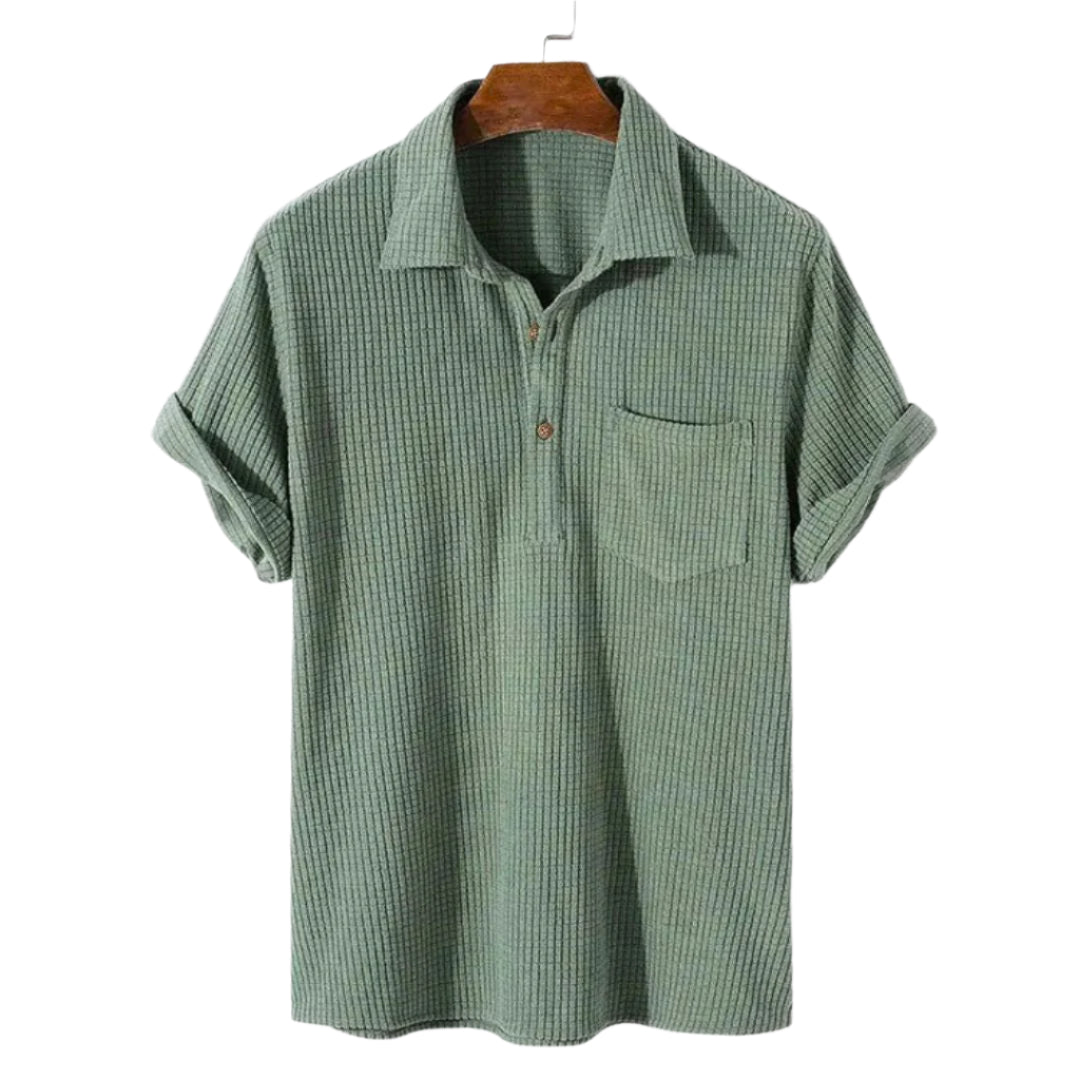 Heren Polo Relaxed Textuur Gebreid 0