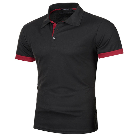 Heren Polo Shirt Korte Mouwen Contrastkleur Casual 14