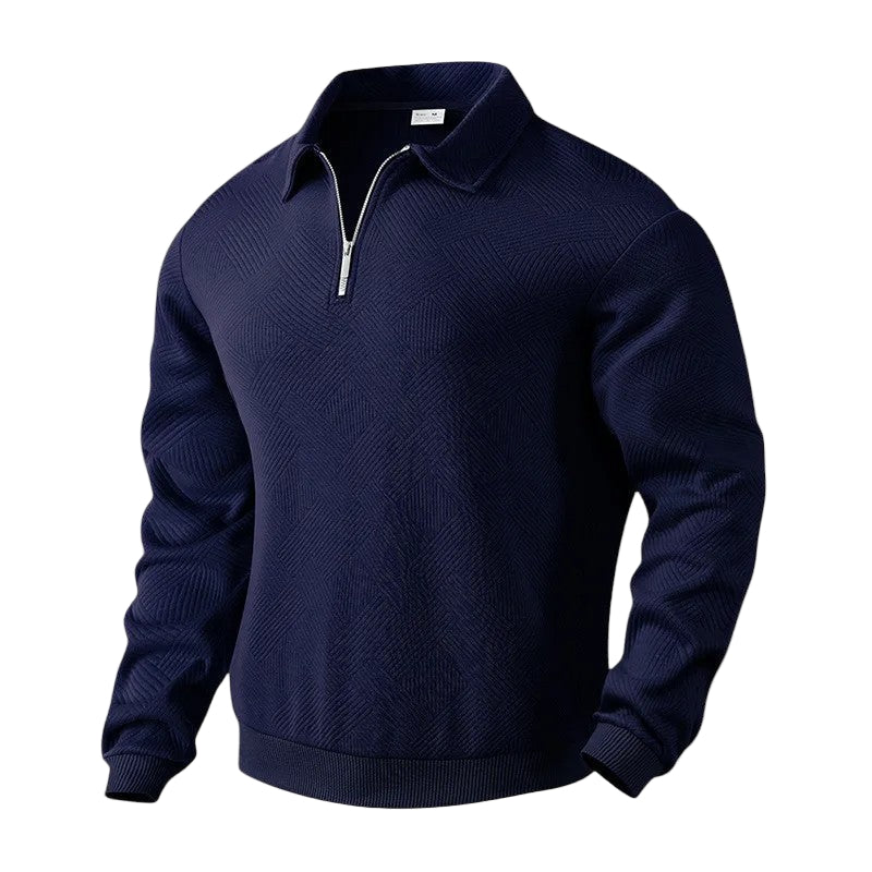 Heren Poloshirt met Rits en Sportieve Stijl 0